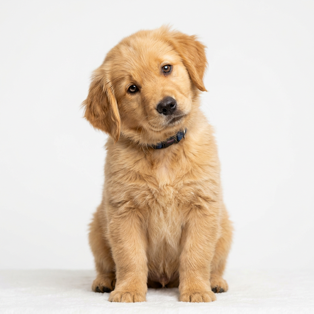 Golden retriever puppy portrait