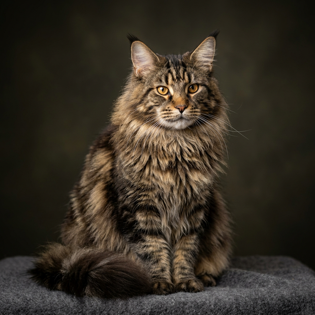 Maine Coon cat portrait